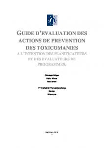 guide d'evaluation des actions de prevention des ... - EMCDDA