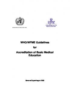 Guidelines for Accreditation - World Federation for Medical Education