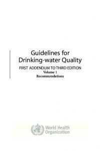 Guidelines for Drinking-water Quality