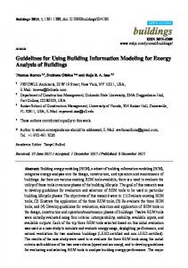 Guidelines for Using Building Information Modeling for Energy ...