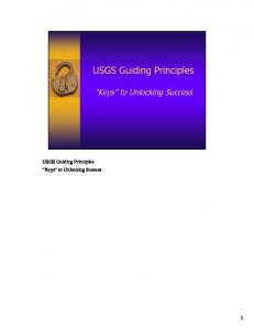 Guiding Principles presentation - the USGS