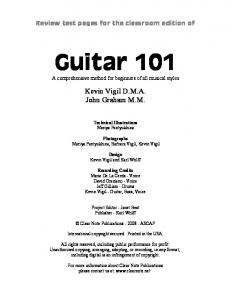 GUITAR 101 Chapter Review Test Pages