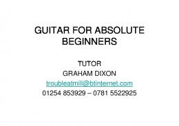 GUITAR FOR ABSOLUTE BEGINNERS - Mill