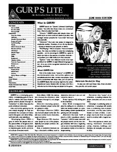 GURPS Lite 2003 - Steve Jackson Games