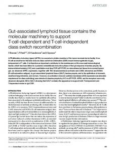 Gut-associated lymphoid tissue contains the ...