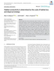 Habitat connectivity is determined by the scale ... - Wiley Online Library