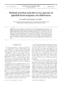 Habitat selection and - Inter Research