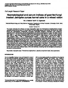 Haematological and serum indices of goat fed ... - Academic Journals