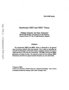 Hamiltonian BRST-anti-BRST Theory