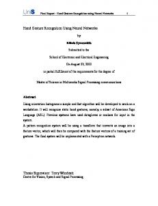 Hand Gesture Recognition Using Neural Networks ... - Semantic Scholar