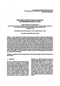 Hand Motion Gesture Frequency Properties and ... - Springer Link