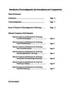 Handbook of Neurodiagnostic Job Descriptions and ... - ASET