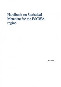 Handbook on Statistical Metadata