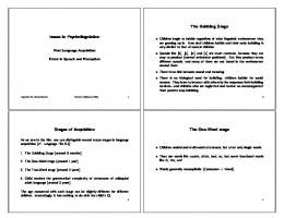 Handout 13. Psycholinguistics