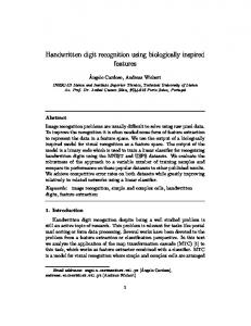 Handwritten digit recognition using biologically inspired features