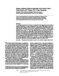 Hapten-induced Colitis Is Associated with Colonic Patch Hypertrophy