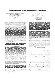 Hardware-Accelerated NIOS-II Implementation of a ...