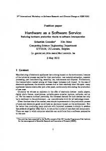 Hardware as a Software Service