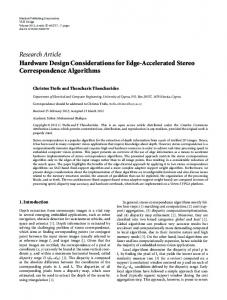 Hardware Design Considerations for Edge-Accelerated Stereo