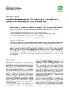 Hardware Implementation of a Fuzzy Logic Controller for a Hybrid