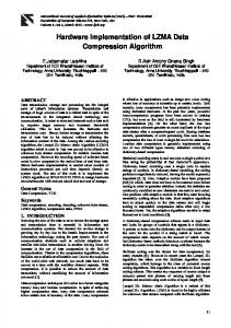 Hardware Implementation of LZMA Data Compression ... - CiteSeerX