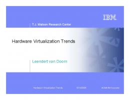 Hardware Virtualization Trends - Usenix