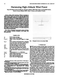 Harnessing High-Altitude Wind Power - IEEE Xplore