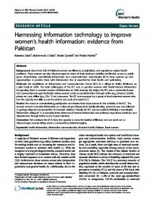 Harnessing information technology to improve