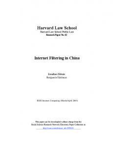 Harvard Law School - SSRN papers