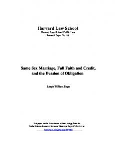 Harvard Law School - SSRN papers