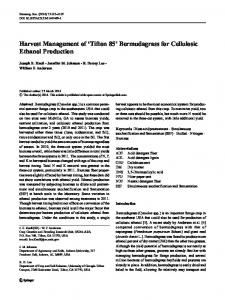 Harvest Management of 'Tifton 85' Bermudagrass for ... - Springer Link