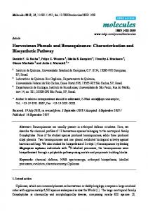 Harvestman Phenols and Benzoquinones ... - CiteSeerX