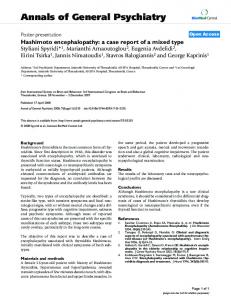 Hashimoto encephalopathy: a case report of a mixed type