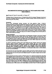 (HBCD) IN TWO MARINE FOOD WEBS FROM ...