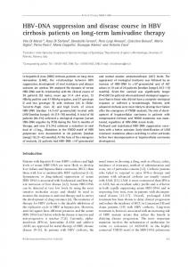 HBV-DNA suppression and disease course in HBV cirrhosis patients ...