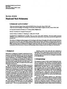 Head and Neck Melanoma