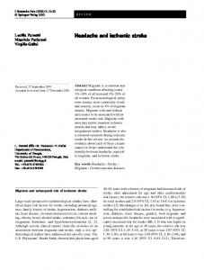 Headache and ischemic stroke - Springer Link