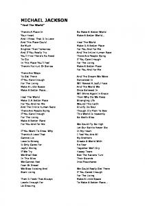 heal the world lyrics - XTEC Blocs