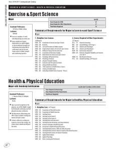 Health and Physical Education Teacher Education Major