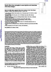 Health effects from stratospheric ozone depletion