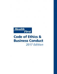 Health First Code of Ethics & Business Conduct