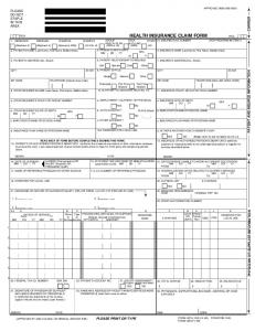 HEALTH INSURANCE CLAIM FORM