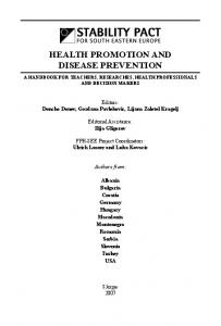 health promotion and disease prevention