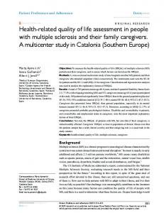 health-related quality of life assessment in people ... - Semantic Scholar