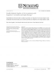 Health-Related Quality of Life in patients with hepatitis C in ... - SciELO