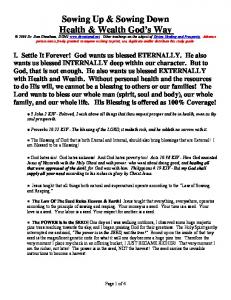 Health Wealth Gods Way - Devotional.net