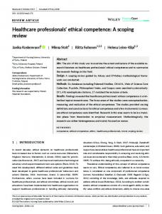 Healthcare professionals’ ethical