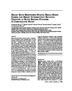 heart rate responses during small-sided games ... - Semantic Scholar