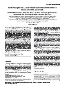 Heat shock protein 27 is associated with irinotecan resistance in ...