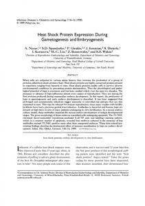 Heat Shock Protein Expression During